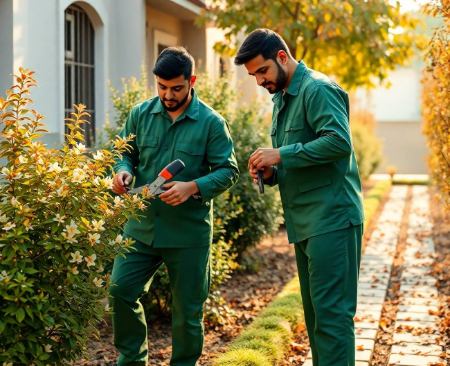 softly blurred in background, gentle morning sunlight, professional landscaping advertisement photography, full-frame DSLR, 85mm lens, realistic depth of field, natural shadows, true-to-life colors, ultra-photorealistic, no cartoon, no CGI, no illustration, no distorted anatomy, no extra fingers, no artificial AI appearance.